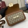 Gucci GG Go small shoulder bag in Brown Leather