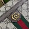 GUCCI Ophidia medium top handle bag in Beige GG Canvas