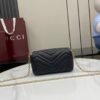GUCCI GG Marmont mini shoulder bag in black leather