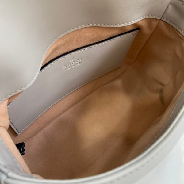 GUCCI GG Marmont small top handle bag in white leather