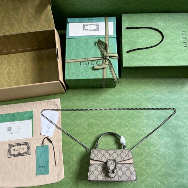 GUCCI GG Supreme Dionysus Mini Bag With Beige Detail