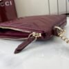 GUCCI GG Marmont pochette with chain in Rosso Ancora red leather