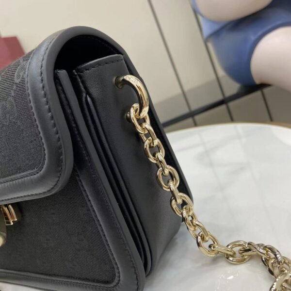 Gucci Go small shoulder bag in black GG canvas