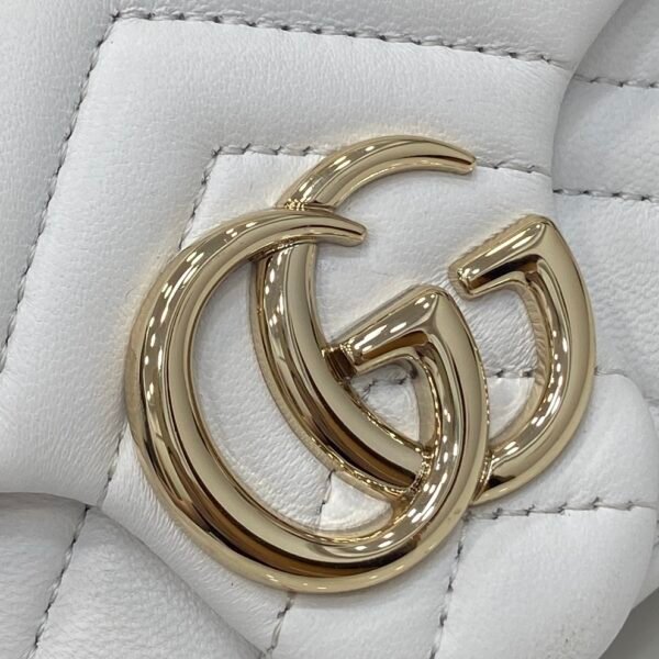 GUCCI GG Marmont mini shoulder bag in white leather