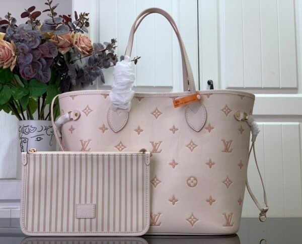 LV Neverfull MM Monogram Empreinte Leather