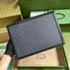 GUCCI GG Supreme Coated-Canvas Pouch in Blu Dk Blu/black