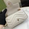 GUCCI GG Marmont mini bag in white chevron leather