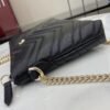 GUCCI GG Marmont pochette with chain in black leather