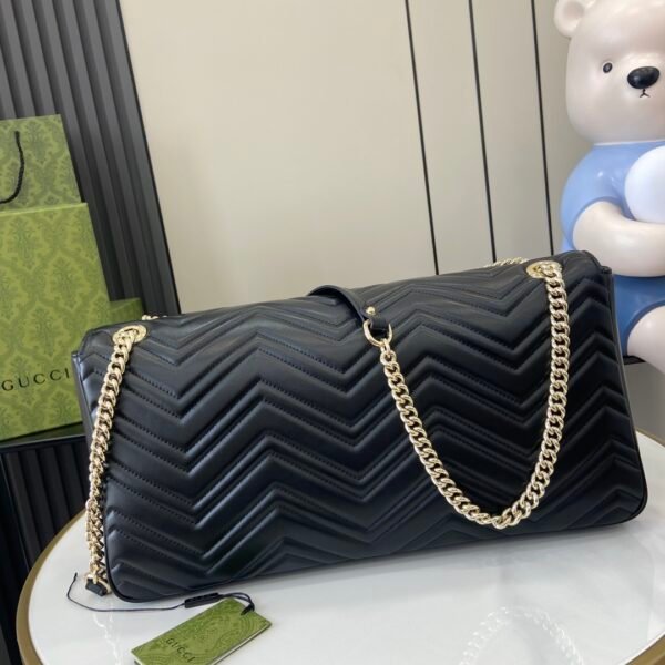 GUCCI GG Marmont medium shoulder bag Variation black leather