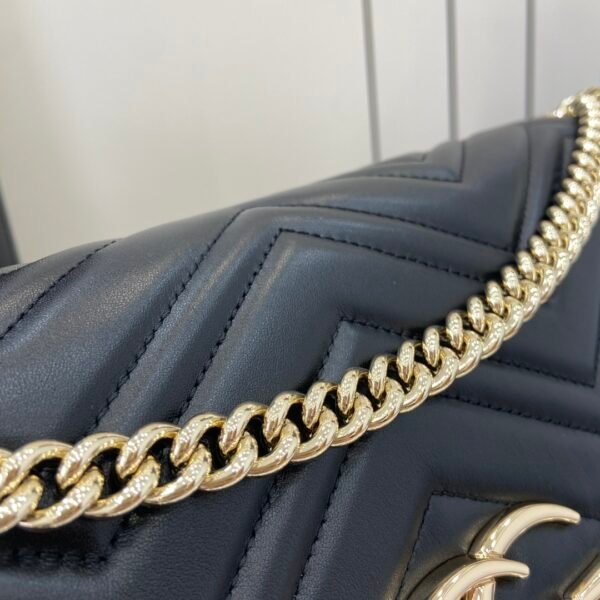 GUCCI GG Marmont medium shoulder bag Variation black leather