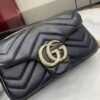 GUCCI GG Marmont mini shoulder bag in black leather
