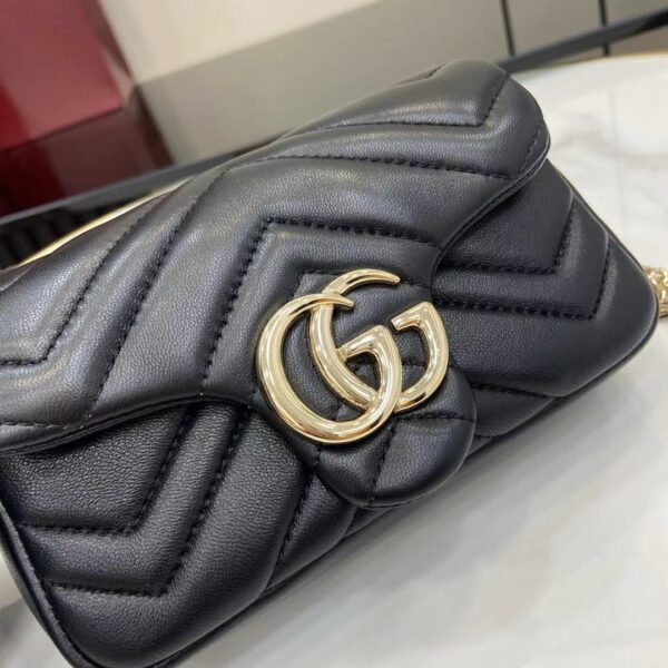 GUCCI GG Marmont mini shoulder bag in black leather