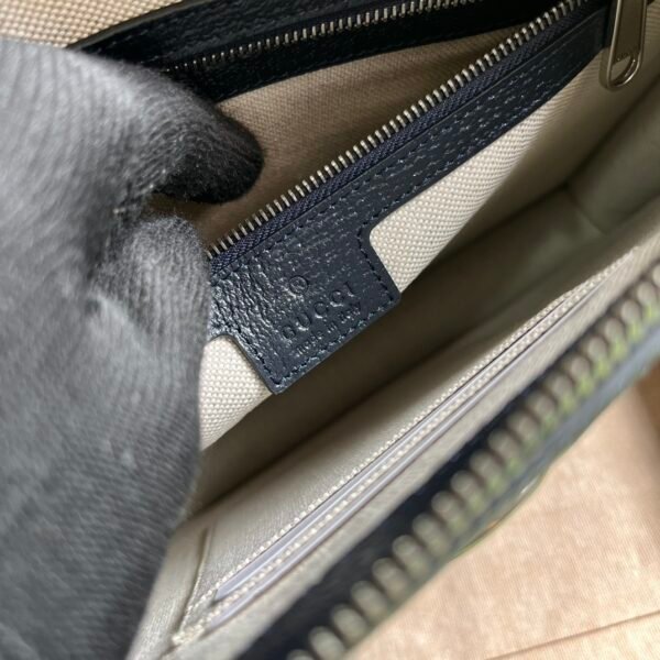 GUCCI GG Supreme Coated-Canvas Pouch in Blu Dk Blu/black