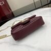 GUCCI GG Marmont mini shoulder bag in Rosso Ancora red leather