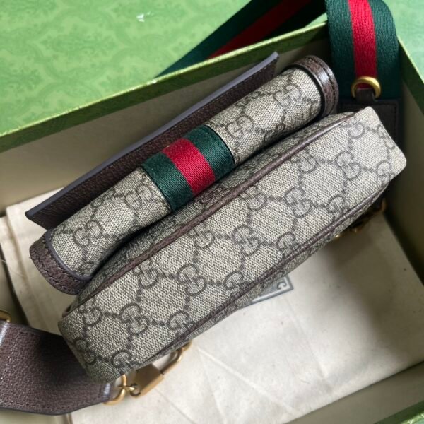 GUCCI Ophidia mini bag in beige and ebony Supreme