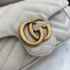 GUCCI GG Marmont mini bag in white chevron leather