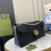 GUCCI GG Marmont medium shoulder bag Variation black leather
