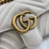 GUCCI GG Marmont small shoulder bag in light grey leather
