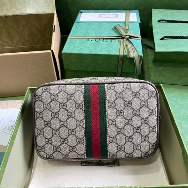GUCCI Ophidia small crossbody bag in Beige Green GG Canvas