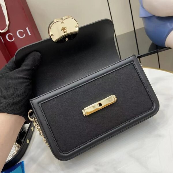 Gucci Go small shoulder bag in black GG canvas
