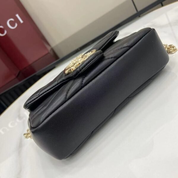 GUCCI GG Marmont mini shoulder bag in black leather