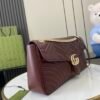 GUCCI GG Marmont medium shoulder bag Variation Rosso Ancora red leather