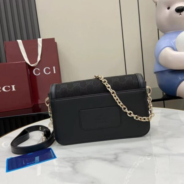Gucci Go small shoulder bag in black GG canvas