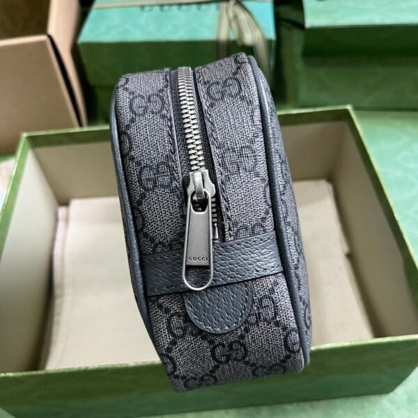 GUCCI Ophidia small toiletry case in grey and black Supreme