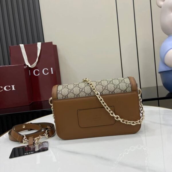 Gucci GG Go small shoulder bag in Brown Leather