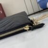 GUCCI GG Marmont pochette with chain in black leather