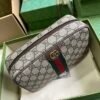 GUCCI Ophidia small crossbody bag in Beige Green GG Canvas