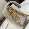 GUCCI GG Marmont mini bag in white chevron leather