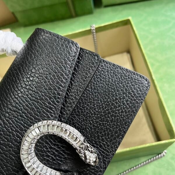 Gucci GG Dionysus Mini Black in Calfskin with Silver-tone