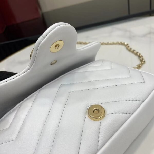 GUCCI GG Marmont mini shoulder bag in white leather