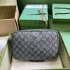 GUCCI Ophidia small toiletry case in grey and black Supreme