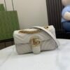 GUCCI GG Marmont small shoulder bag in light grey leather