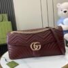 GUCCI GG Marmont medium shoulder bag Variation Rosso Ancora red leather