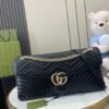 GUCCI GG Marmont medium shoulder bag Variation black leather