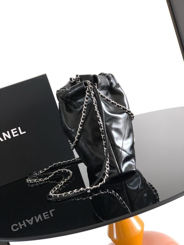 Chanel Black Quilted Calfskin Leather Chanel 22 Mini Bag