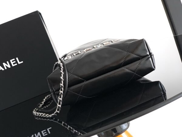 Chanel Black Quilted Calfskin Leather Chanel 22 Mini Bag
