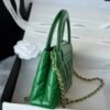 Chanel MM Kelly Shopper Green Handle Bags