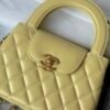 Chanel MM Kelly Shopper Yellow Handle Bags