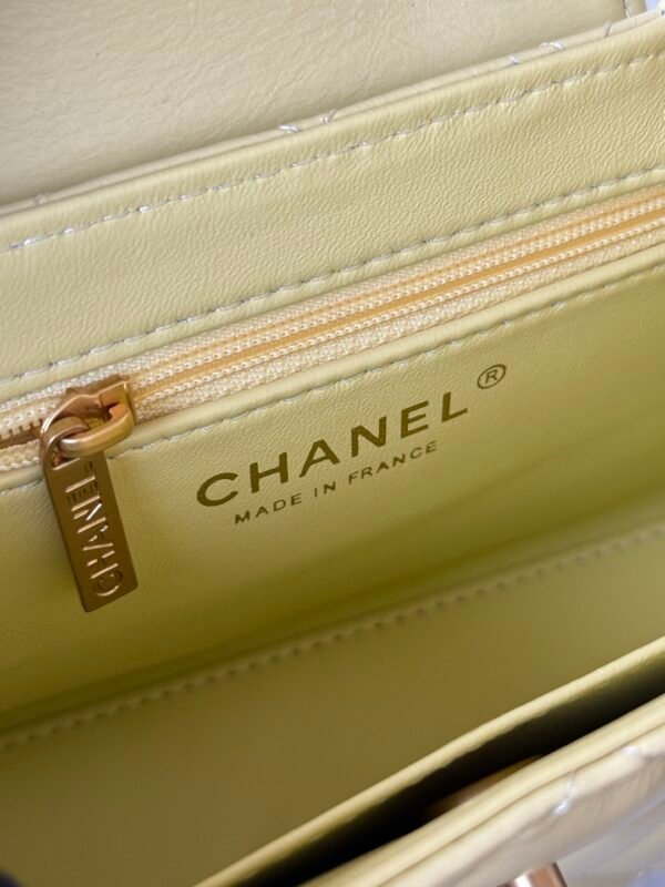 Chanel MM Kelly Shopper Yellow Handle Bags