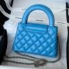 Chanel MM Kelly Shopper Blue Handle Bags