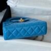 Chanel MM Kelly Shopper Blue Handle Bags