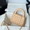 Chanel MM Kelly Shopper Beige Handle Bags