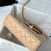 Chanel MM Kelly Shopper Beige Handle Bags