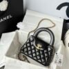 Chanel MM Kelly Shopper Black Handle Bags
