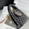 Chanel MM Kelly Shopper Black Handle Bags