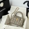 Chanel MM Kelly Shopper Light Gray Handle Bags